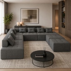 Кутовий диван Мекко Paradise 3500*3500 Perfect III категорія Austin 19 Anthracite (MEK-161509)