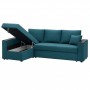 Кутовий ортопедичний диван Мекко Senator 2500x1500 Lux III категорія Austin 14 Petrol (MEK-161739)