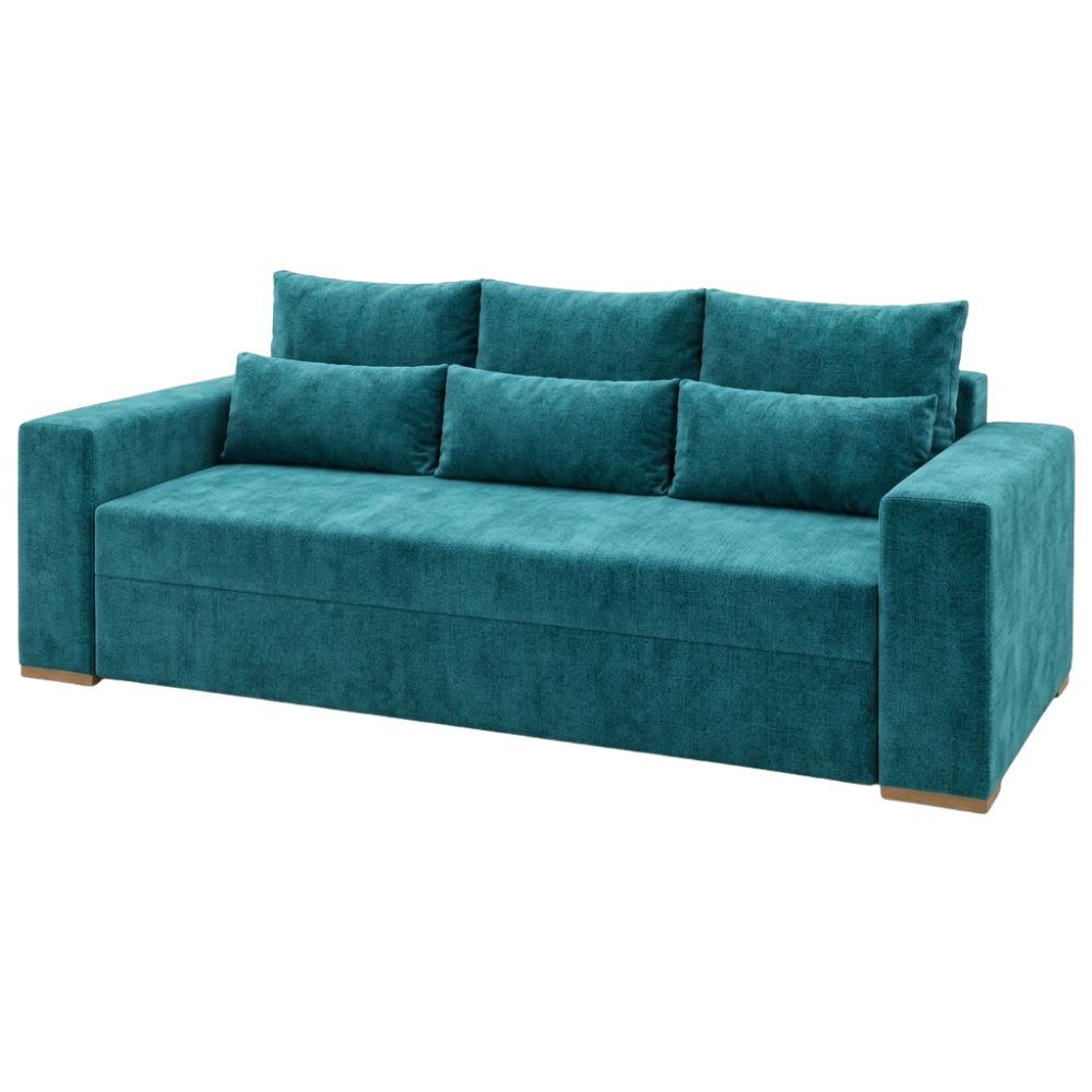 Ортопедический диван Мекко Trend 2650×1150 Bonel Standart Hard Plus IV категория Bestseller Teal (MEK-161659)