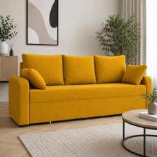 Диван розкладний ортопедичний Мекко Wilson 1950х1450 мм Pocket Spring Cocos II категорія Allure Premium Yellow (MEK-161229)