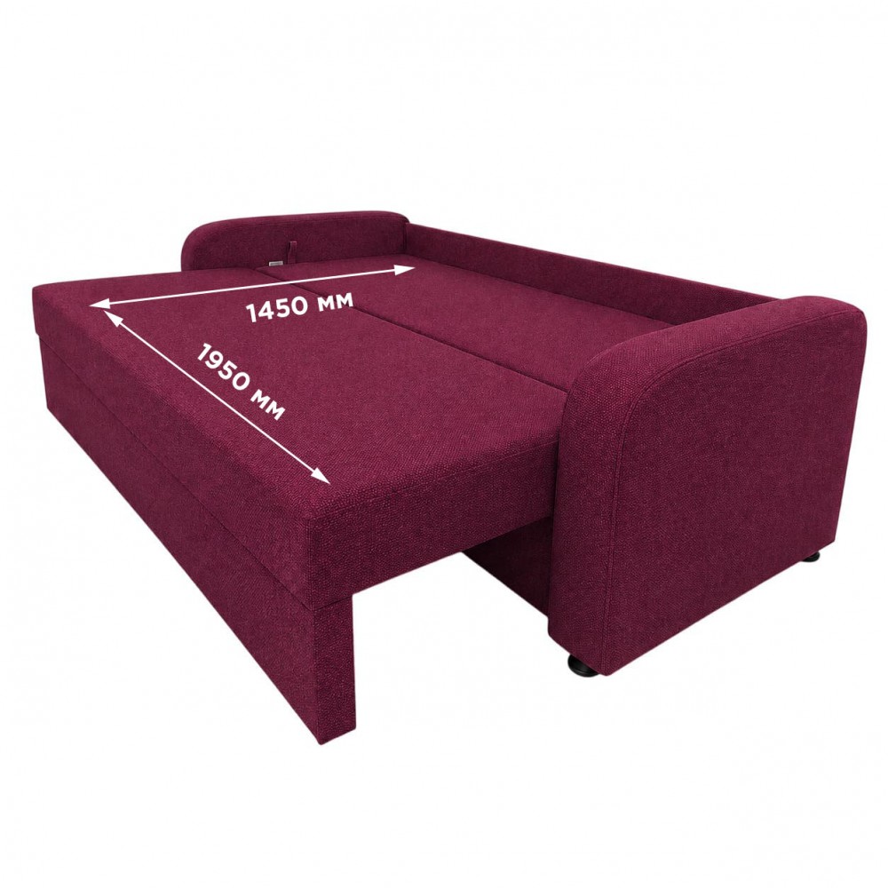 Диван розкладний ортопедичний Мекко Wilson 1950х1450 мм Bonel Standart Hard Plus II категорія Allure Premium Yellow (MEK-161219)