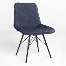 Стул на раме NICOLE 4LX BLACK (BOX-4) LN ECO-22 (Синий) (NWS-122148)