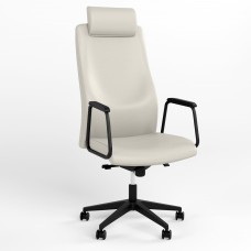 Крісло поворотне SOLO HR BLACK ST PL70 ECO-50 (Білий) (NWS-126959)