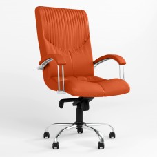 Кресло поворотное GERMES STEEL CHROME LB (COMFORT) ECO-72 (Оранжевый) (NWS-126100)