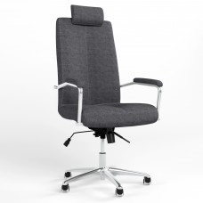 Кресло поворотное GRAND HR STEEL CHROME ANYFIX AL68 C-38 (Антрацит) (NWS-126200)