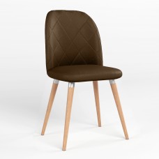 Стілець на рамі MILANA WOOD ALU (BOX-1) SMP ECO-35 (Кава) (NWS-128670)
