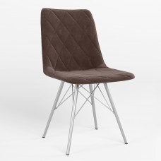 Стул на раме VERONIKA 4LX ALU (BOX-1) LN SORO-28 (Светло-коричневый) (NWS-122450)
