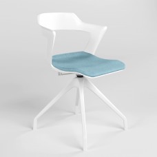 Стілець на рамі ZENITH PLAST PLUS COMBI WHITE PL68W-4S (BOX) CSE-20 (Блакитний) (NWS-129971)