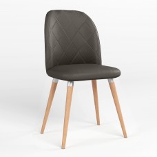 Стул на раме MILANA WOOD ALU (BOX-1) LN ECO-70 (Серый) (NWS-128852)