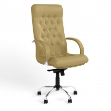 Кресло поворотное FIDEL STEEL CHROME (COMFORT) LE-F (Светло-бежевый) (NWS-125954)