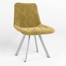 Стілець на рамі NICOLE 4L ALU (BOX-1) SQR SORO-40 (Жовто-гірчичний) (NWS-121785)