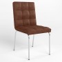 Стул на раме RALPH CHROME (BOX-2) ECO-21 (Темно-коричневый) (NWS-124676)