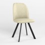 Стул на раме MILANA 4L BLACK (BOX-1) LN ECO-07 (Светло-бежевый) (NWS-128787)