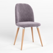 Стул на раме MILANA WOOD ALU (BOX-1) LN SORO-65 (Фиолетовый) (NWS-128858)
