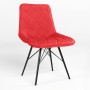 Стул на раме NICOLE 4LX BLACK (BOX-1) LN ECO-90 (Красный) (NWS-122149)
