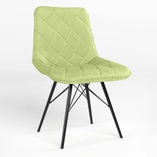 Стул на раме NICOLE 4LX BLACK (BOX-2) SQR ECO-45 (фисташковой) (NWS-121640)