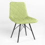 Стул на раме NICOLE 4LX BLACK (BOX-2) SQR ECO-45 (фисташковой) (NWS-121640)