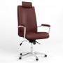 Кресло поворотное GRAND HR STEEL CHROME ANYFIX AL68 ECO-28 (Бордовый) (NWS-126224)