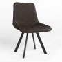 Стул на раме NICOLE 4L BLACK (BOX-1) SQR ECO-31 (Темно-коричневый) (NWS-121794)
