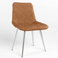 Стул на раме NICOLE HN CHROME (BOX-1) LN ECO-13 (Коричневый) (NWS-122114)