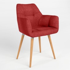 Стілець на рамі DASTER WOOD ALU (BOX-1) LN PL-07 (Кораловий) (NWS-121225)