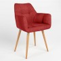 Стул на раме DASTER WOOD ALU (BOX-1) LN PL-07 (Коралловый) (NWS-121225)