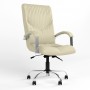 Кресло поворотное GERMES STEEL LB CHROME (ANYFIX+COMFORT) ECO-07 (Светло-бежевый) (NWS-126105)