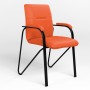 Стул на раме SAMBA BLACK (BOX-2) (S) ECO-72 (Оранжевый) (NWS-129196)