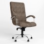 Кресло поворотное GERMES STEEL CHROME LB (COMFORT) P Micro-B (коричневый) (NWS-126027)