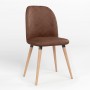 Стілець на рамі MILANA WOOD BLACK (BOX-1) SMP ECO-21 (Темно-коричневий) (NWS-128677)