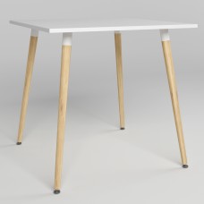 Стол MODERN WOOD WHITE (19) 800х800 WHITE/Бук ЛАК 1.018 (NWS-131455)