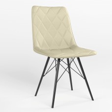 Стул на раме VERONIKA 4LX BLACK (BOX-1) LN ECO-07 (Светло-бежевый) (NWS-122457)