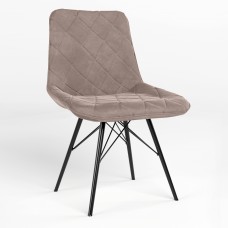Стул на раме NICOLE 4LX BLACK (BOX-1) SQR PUMA-09 (Бледно-розовый) (NWS-121648)