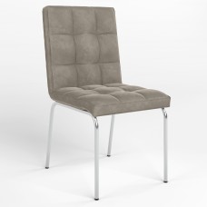 Стул на раме RALPH CHROME (BOX-2) PUMA-02 (Серо-бежевый) (NWS-124688)