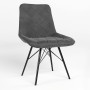 Стул на раме NICOLE 4LX BLACK (BOX-4) LN PUMA-15 (Темно-пепельный) (NWS-122150)