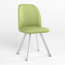 Стілець на рамі MILANA 4L CHROME (BOX-1) LN ECO-45 (Фісташковий) (NWS-128801)