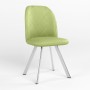 Стул на раме MILANA 4L CHROME (BOX-1) LN ECO-45 (фисташковой) (NWS-128801)