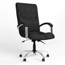Кресло поворотное GERMES STEEL LB CHROME (ANYFIX+COMFORT) Micro-A (Черный) (NWS-126112)