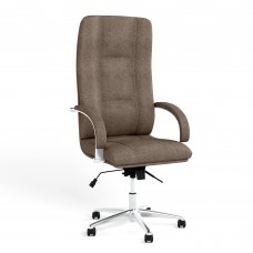 Крісло поворотне STAR STEEL CHROME TILT AL68 Micro-B (Коричневий) (NWS-126822)