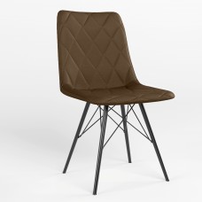 Стул на раме VERONIKA 4LX BLACK (BOX-4) LN ECO-35 (Кофе) (NWS-122463)