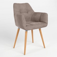 Стілець на рамі DASTER WOOD ALU (BOX-1) LN PUMA-09 (Блідо-рожевий) (NWS-121235)