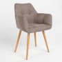Стул на раме DASTER WOOD ALU (BOX-1) LN PUMA-09 (Бледно-розовый) (NWS-121235)