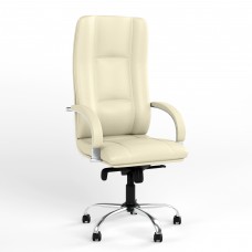 Кресло поворотное STAR STEEL CHROME (COMFORT) ECO-07 (Светло-бежевый) (NWS-126745)