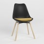 Стул на раме ASTI BLACK WOOD (BOX-1) K02 SORO-40 (Желто-горчичный) (NWS-132386)