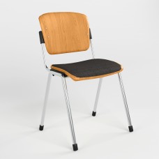 Стілець на рамі ERA WOOD CHROME PLUS COMBI C-26 (Сірий) M (NWS-127528)
