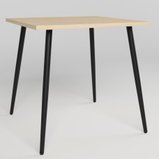 Стол MODERN LITE BLACK (18) 800х800х750 Береза ​​полярная (NWS-131207)