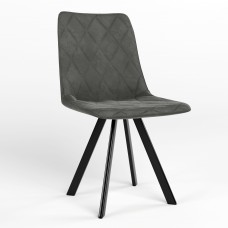 Стул на раме VERONIKA 4L BLACK (BOX-1) LN PUMA-03 (Светло-серый) (NWS-122409)