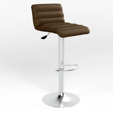 Стілець барний OLIVIA CHROME (BOX-2) ECO-35 (Кава) (NWS-130211)