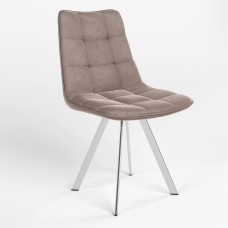Стул на раме FORM 4L CHROME (BOX-1) SQR PUMA-09 (Бледно-розовый) (NWS-121385)