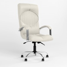 Кресло поворотное GERMES STEEL CHROME (COMFORT+ANYFIX) ECO-50 (Белый) (NWS-126066)